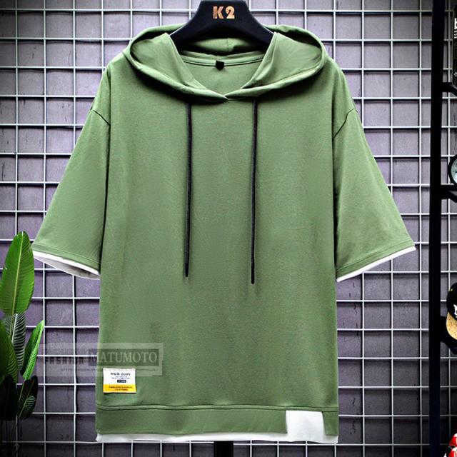 パーカー メンズ 夏用 薄手 半袖パーカー カジュアル 切り替え 夏パーカー フード付き 大きいサイズ 夏の通販はau Pay マーケット Matumoto