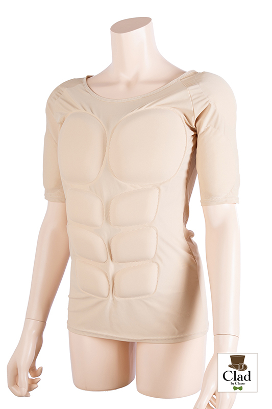 男前マッスルインナー 半袖 男装 なで肩 解消 補正下着 体型 矯正 マッチョ マッスル コスプレ