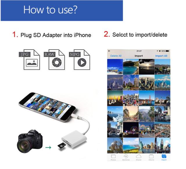 Lightning To Sd Tf 送料無料 Iphone Ipad 変換アダプター 変換ケーブル Sdカード Sdcard Reader Sdカードリーダー Sdhc Apple Iphoneの通販はau Pay マーケット Eyelove Au Pay マーケット店