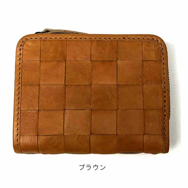 fes 財布 レディース 二つ折り財布 48705 本革 レザー メッシュ