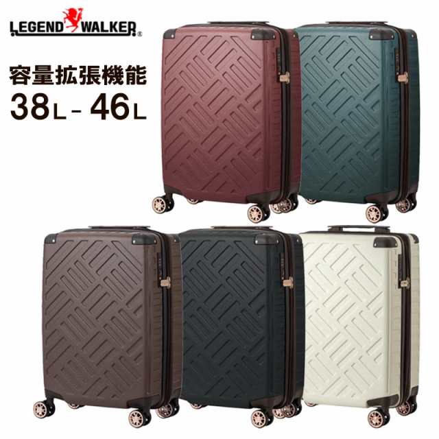 レジェンドウォーカー スーツケース 5514-49 DECK ZIPPER PLUS ハードケース Sサイズ 38L 46L 1泊 2泊 LEGEND  WALKER ダブルキャスター ｜au PAY マーケット