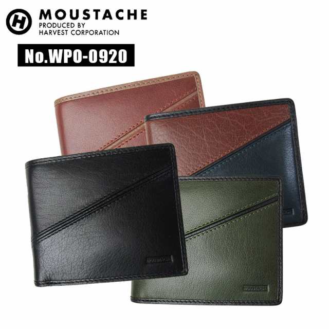 ムスタッシュ 財布 WPO-0920 二つ折り財布 ラウンドファスナータイプ