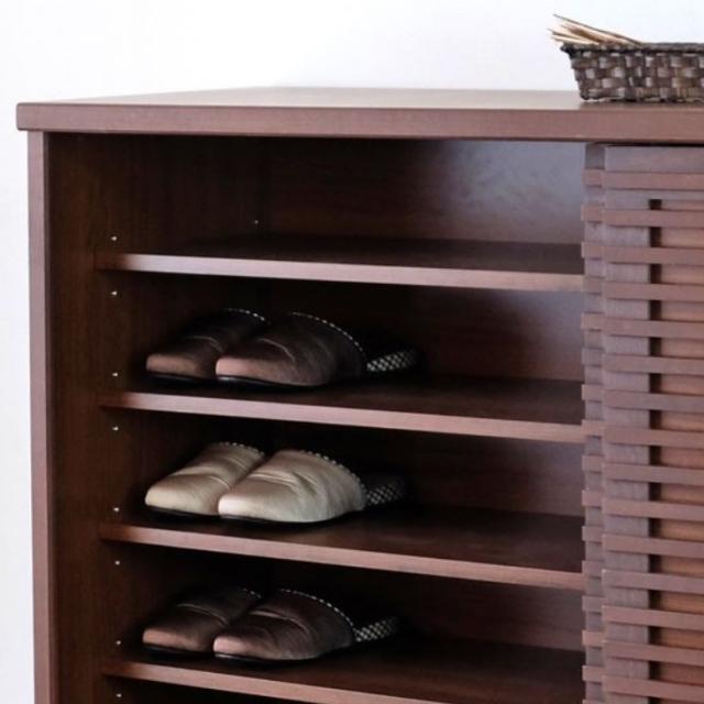 ROSY シューズボックス ISSEIKI 幅152 下駄箱 靴箱 引き戸 木製 玄関