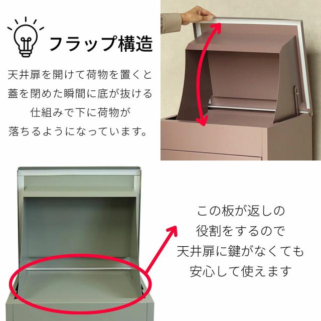 宅配ボックス 郵便ボックス 置き型 宅配ロッカー PBX-153 PBX-154 2WAY 配達 大型 大容量 スタンド 鍵付き 防犯 防錆 ステンレス 戸建て 屋外 玄関 新築 新居 Baldo バルド MOJYU モジュ シンプル おしゃれ 北欧 スタイリッシュ_6