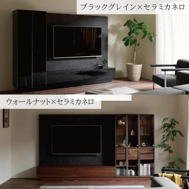 開梱設置付 パモウナ Pamouna テレビボード AQシリーズ TVボード ミドルボード テレビ台 ローボード 大型テレビ対応 壁掛け バックパネル 収納 リモコン透過 AQ-2000 幅200cm 木目調 石目調_4