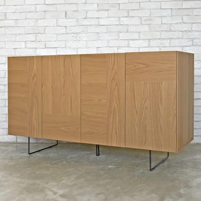 サイドボード ルト 150cm幅 国産 日本製 GART リビングボード 収納 スタイリッシュ ウォールナット 木製 スチール脚 シンプル モダン キャビネット おしゃれ_1