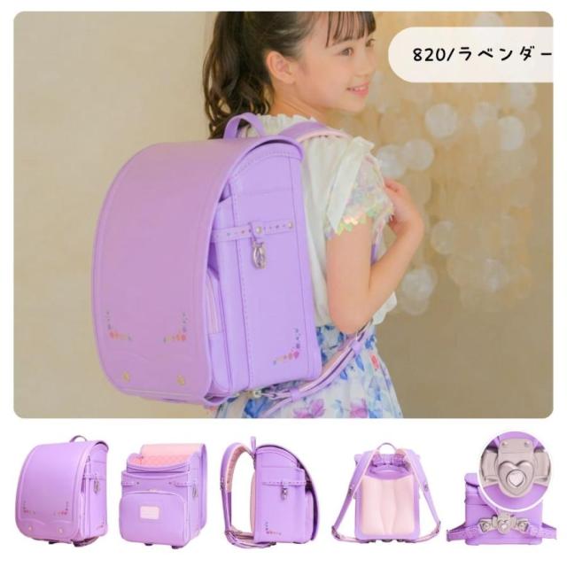 ランドセル くるピタ ふわりぃ ゆめいろガーデン 1kk5654k 2027 日本製 クラリーノ 軽い 超ピカ 軽量 女の子 ハート 花 A4フラットファイル対応 安全 人気 かわいい おしゃれ ミント ブルー パープル 青 水色 紫 パステル調 6年保証_17