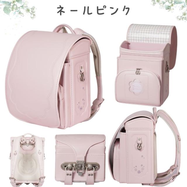 フィットちゃん ランドセル CEC-042 セシリア 2027 e-QUB型 イーキューブ ミラくるっロック らくふわベルト 6年保証 ワンタッチロック 日本製 A4フラットファイル対応 女の子 かわいい ピンク パープル ブルー アイボリー イエロー レッド_12