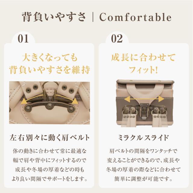 大人かっこいい ランドセル 日本製 おしゃれ フィットちゃん × ラヴニール 手作り 職人 クラシックモデル 人気 男の子 女の子 ユニセックス 2027 クラシック 英国風 ビンテージ デザイン グレー グレージュ クリーム ベージュ 2トーン_2