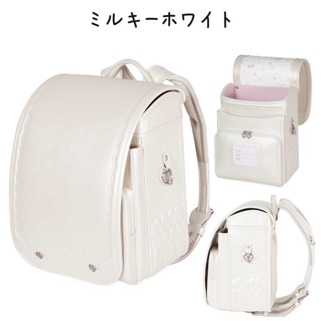 フィットちゃん ランドセル PET-043 プチジュエル 2027 e-QUB型 イーキューブ ミラくるっロック らくふわベルト 6年保証 ワンタッチロック 日本製 A4フラットファイル対応 女の子 かわいい パール ハート ピンク 紫 水色_13