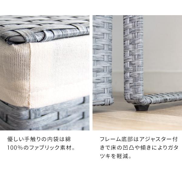 ランドリーボックス ランドリー収納 チェスト 衣類収納 RB-500 2段 分別 軽量 ラタン キャスター付き シンプル かわいい 簡単 宮武製作所 Diario ディアリオの通販は