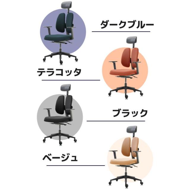デュオレスト NEXT1 オフィスチェア テレワーク 疲れない 人間工学 椅子 デュオレストチェア DUOREST PC ワークチェア デスクチェア パソコンチェア ゲーミング 快適 背もたれ 調節 分割背もたれ ロッキング ヘッドレスト 肘付 腰痛 予防_5