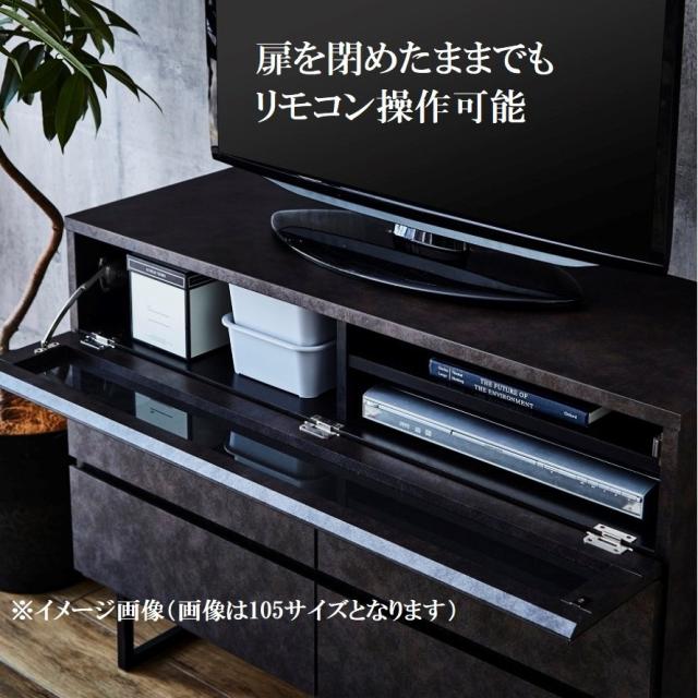 サイドボード 幅80cm 80AVチェスト テレビ台 アイアン 脚付き お掃除ロボット対応 セラミック調 スタイリッシュ デッキ収納 石目 モダン AVボード 日本製 モカ_1