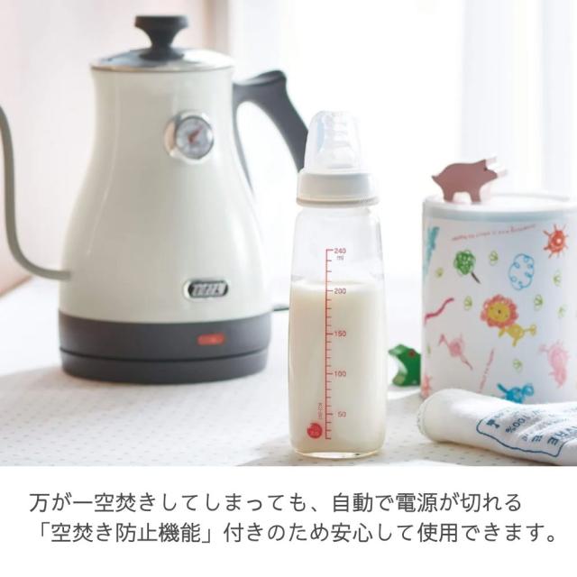 Toffy トフィー 電気ケトル 温度計付き電気ケトル K-KT3 ラドンナ 小型 コーヒー ドリップ お茶 粉ミルク おしゃれ 細口 空焚き防止機能 新生活 プレゼント ギフト 1.0L キャンプ ケトル 温度計付き レトロ かわいい 人気