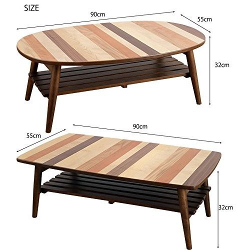 折りたたみ テーブル 折り畳 天然木 センターテーブル ラフテル ローテーブル 長方形 楕円形 幅90cm 寄せ木 スクエア オーバル 寄木細工  の通販はau PAY マーケット - コモドカーサ | au PAY マーケット－通販サイト