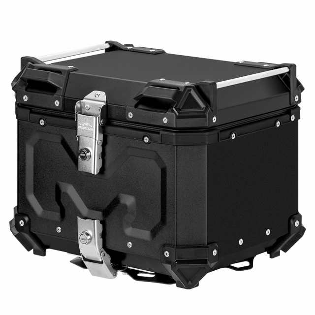 バイク用リアボックス 黒 大容量 22L アルミ (BLACK 22L) - アクセサリー