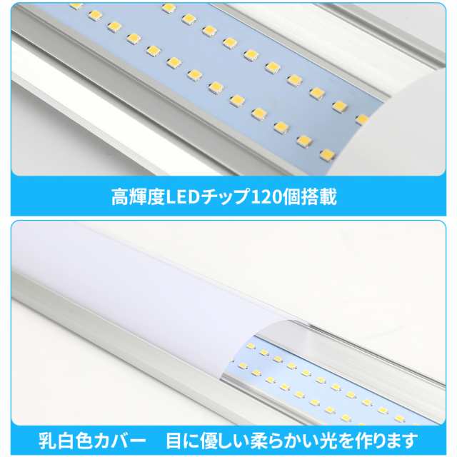 led蛍光灯 20w形 器具一体型蛍光灯 直管 LEDベースライト 60cm 2000LM 薄型 軽量 省エネ 昼光色 電球色 天井照明 PSE  取付簡単 2年保証 2の通販はau PAY マーケット - SUNPIE