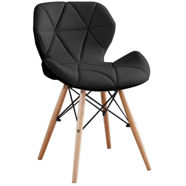 ダイニングチェア イームズチェア イス 椅子 PUレザー座面 レーダー