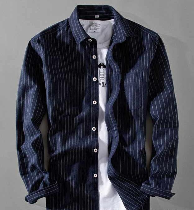 長袖 カジュアルシャツ メンズ シャツ ストライプシャツ 通勤 通学 メンズシャツ ビジネスシャツ 開襟シャツ 秋 の通販はau Pay マーケット Murasaki