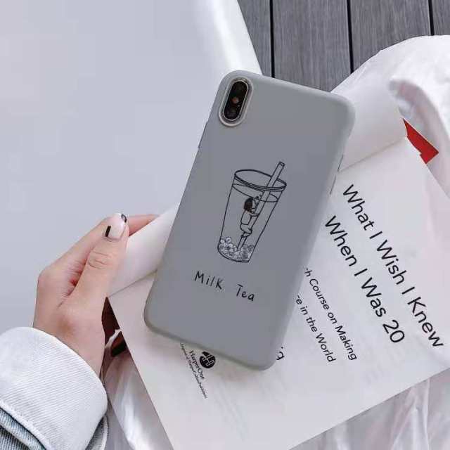 Iphone12 ケース 韓国 流行り スマホ 携帯 ケース カバー お洒落 おしゃれ 可愛い イラスト ミルクティー ペア シリコンiphone 12 Pro Mの通販はau Pay マーケット Murasaki