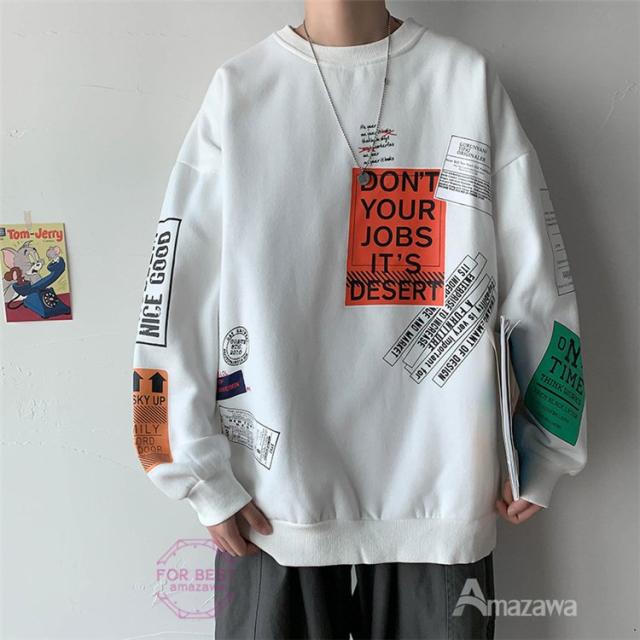 トレーナー メンズ おしゃれ 英文字 スウェット プルオーバー ルームウエア 部屋着 春服の通販はau Pay マーケット Murasaki