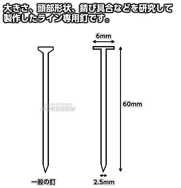 三和体育 テープ用釘　白色焼付　約3600本入り　S-2861（S2861） グランドテープくぎ ラインテープ用釘 SANWA TAIKU_1