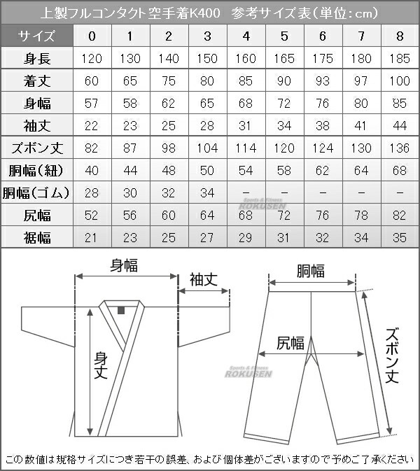 ISAMI・イサミ 上製フルコンタクト空手着　K-400　上下セット（K400）  2号/3号   フルコンタクト空手着 空手衣 空手道着 ネーム刺繍別注対応可能_1
