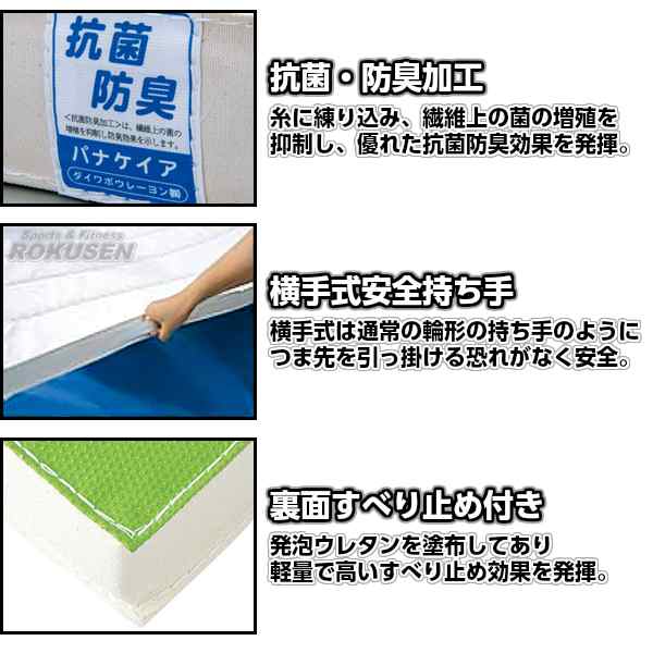 【EVERNEW・エバニュー】抗菌土俵マット　すべり止め付き　300×300cm　EKM509 相撲マット すもうマット