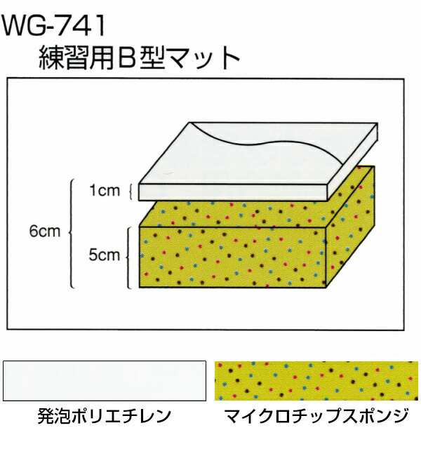 【折原】レスリングマット練習用 100×200×6cm 1枚単品 WG741 折原製作所