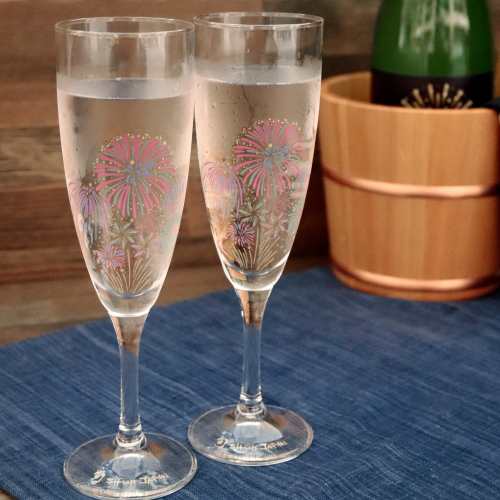 陶磁器グラス　ワイングラス　シャンパングラス　2個