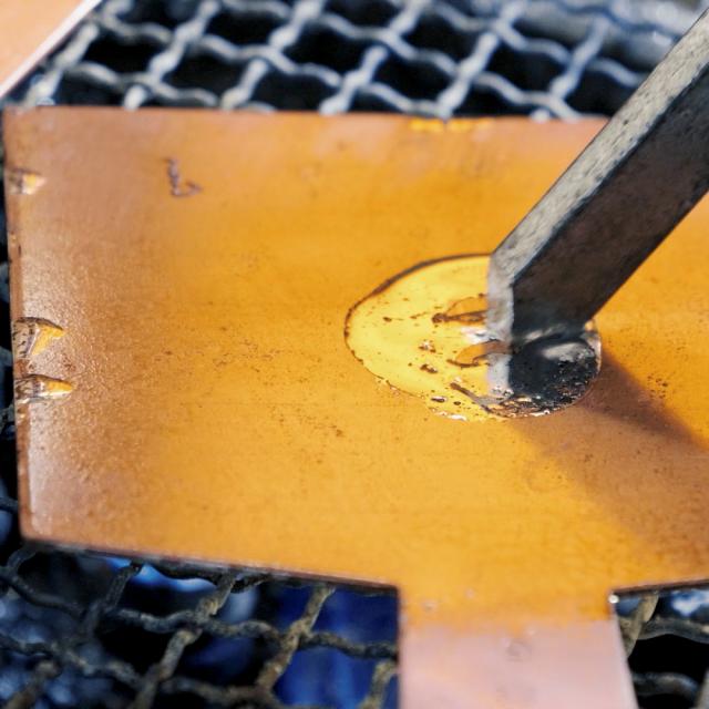 おろし金 銅製 おろし器 五号 両面 江戸幸のお弟子さん 浅草柘 日本製