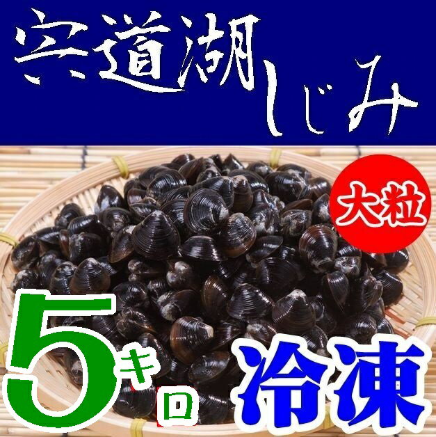 【送料無料】【砂抜き】宍道湖産　朝獲れしじみ（冷凍）大粒５ｋｇ※別途送料、東北500円、北海道1000円・沖縄、離島不可※ 【業務用】【の通販は