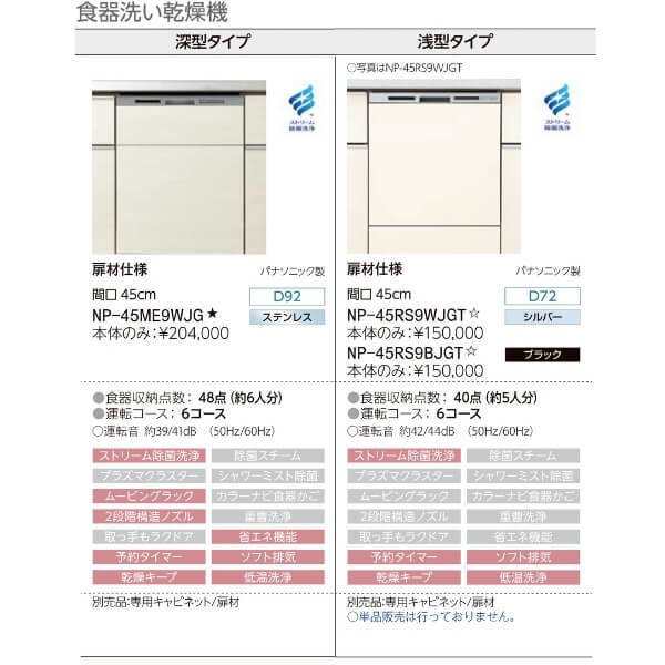 リクシル システムキッチン シエラS 間口225cm W2250mm 壁付I型 奥行65cm 開き扉プラン 扉グループ1  メーカー直送 - 1