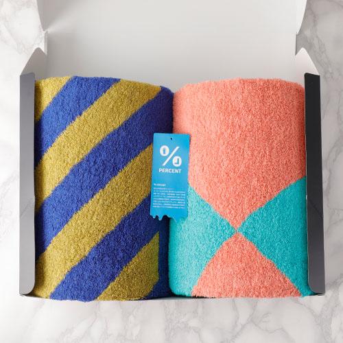 Bath towel Gift sets Blue&Yellow Pink&Green【送料無料】の通販は
