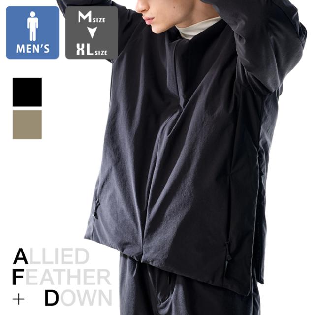 「 ALLIED FEATHER+DOWN アライドフェザーアンドダウン 」 Lounge Down Blouson ラウンジ ダウン ブルゾン A4399-130BL01 / アライドフェザーアンドダウン ダウンジャケット ブルゾン アウター ステッチレス ノーカラー ポータブル アウトドア ストリート 2024AW