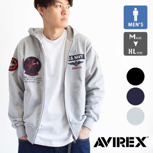 「 AVIREX アビレックス 」 ロングスリーブ ジップアップ パーカー ダスト デビルス LONG SLEEVE ZIP PARKA DUST DEVILS 783-3931012 783