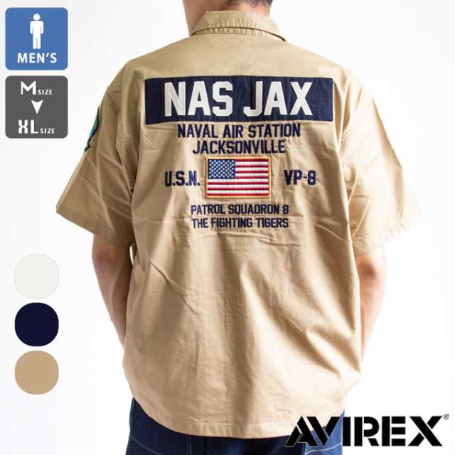 【SALE!!】 AVIREX アビレックス クールマックス NAS JAX ショートスリーブ シャツ COOLMAX NAS JAX SHORTSLEEVE SHIRT 783-4123004 / ア