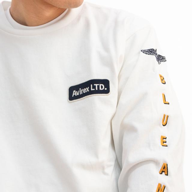 [アヴィレックス] BLUE ANGELS EMBROIDERY SHORTSLEEVE T-SHIRT ブルーエンジェルス エンブ WEB&DEPOT限定》COTTON LINEN SHIRT "BLUE ANGELS" / コットンリネンシャツ ブルーエンジェルス | AVIREX （アヴィレックス） ｜【公式】通販mix.tokyo（ミックスドットトウキョウ）