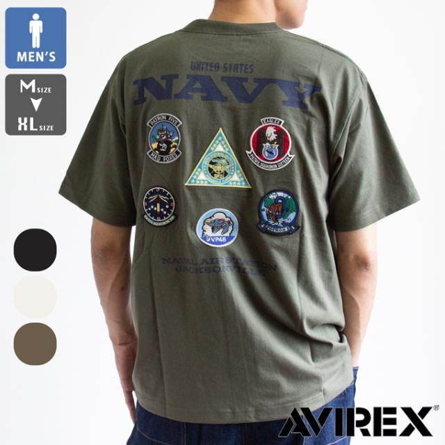 【SALE!!】 AVIREX アビレックス NAS JAX パトロール スコードロン パッチ Tシャツ 783-4134025 7834134025 / アヴィレックス Tシャツ 半袖 メンズ ミリタリー トップス アメカジ 2024SUMMERの通販は