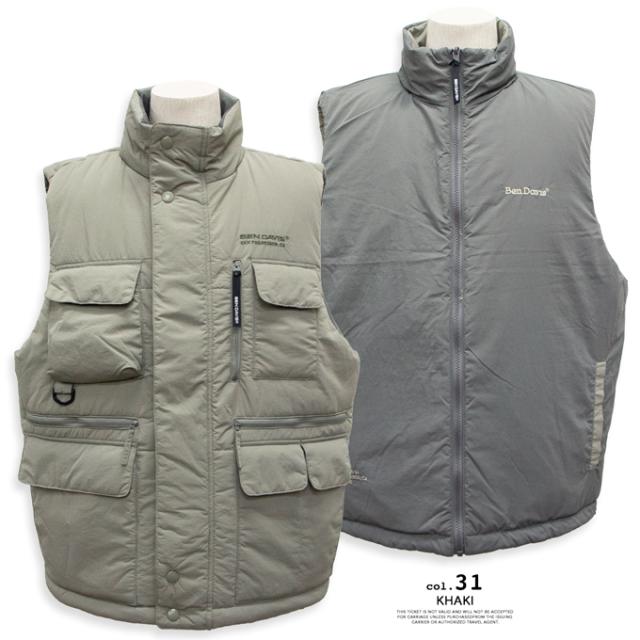 Ben Davis フィッシングベスト グレー BEN DAVIS ベンデイビス RV FISHING PUFFER VEST リバーシブル