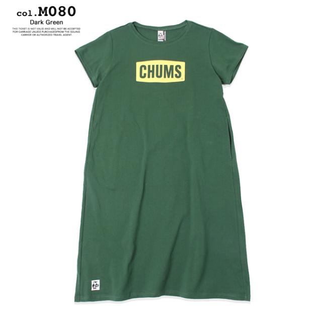 CHUMS チャムス 」 チャムス ロゴ ドレス ワンピース CHUMS Logo