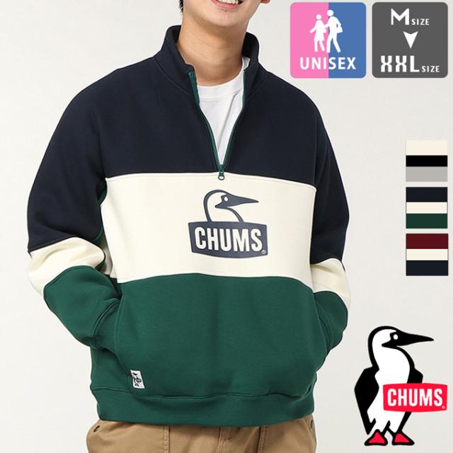 「 CHUMS チャムス 」 Myton Panel Half Zip Top マイトン パネル ハーフジップ スウェット トップ CH00-1461 / オーバーサイズ
