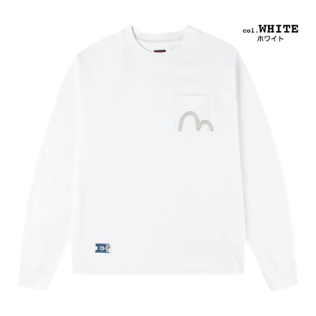 EVISU エビス カモメ刺繍ポケット リラックスフィット 長袖Tシャツ