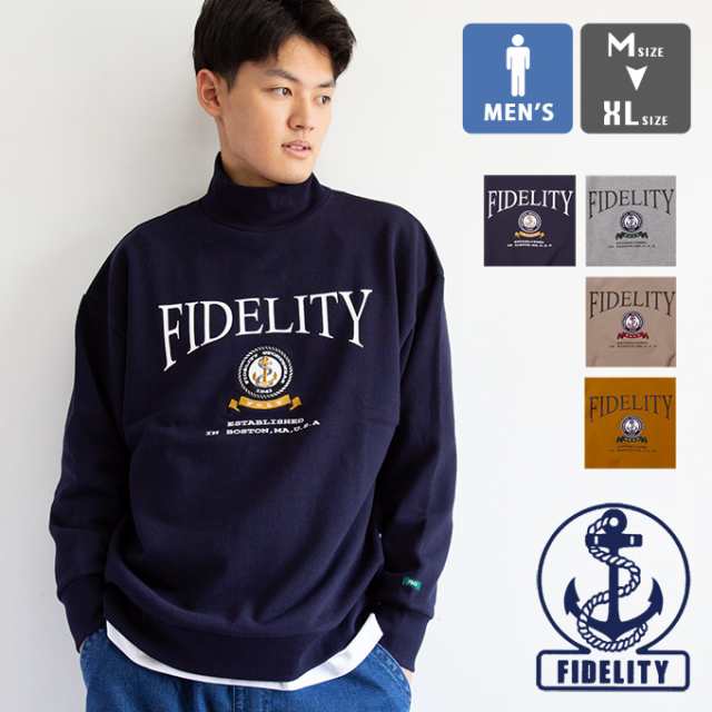 【SALE!!】 「 FIDELITY フィデリティ 」 FDLT EMBLEM LOGO MOCKNECK エンブレム ロゴ モックネック スウェット 02775010 / フィデリティ