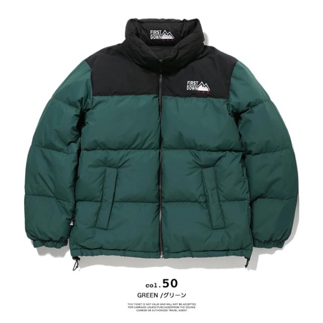 SALE セール ファーストダウン FIRST DOWN リバーシブル ダウンジャケット REVERSIBLE BUBBLE DOWN JACKET MICROFT F542001 ネオンイエロー/ブラック YELLOW 送料無料FIRST DOWN ファーストダウン ダウンジャケット メンズ