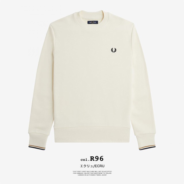 FRED PERRY フレッドペリー トレーナー スウェット ホワイト Sサイズ