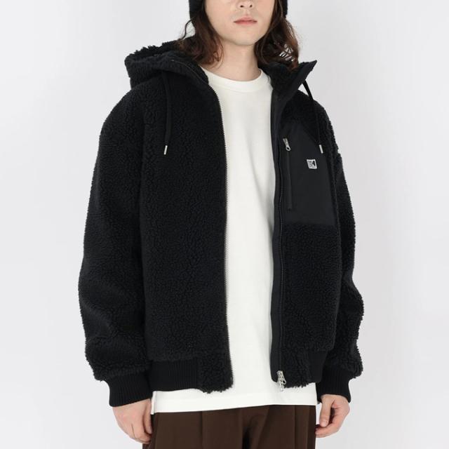 Hely-hansen ヘリーハンセン フード付き ボアジャケット 黒 L