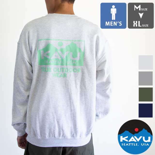 「 KAVU カブー 」 Mens True Logo Sweat-shirts メンズ トゥルーロゴ スウェットシャツ 19823037 / メンズ 裏起毛 トレーナー