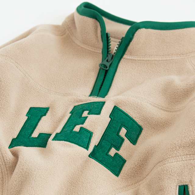 Lee リー 」 キッズ HALF ZIP PULLOVER FLEECE ハーフジップ ロゴ