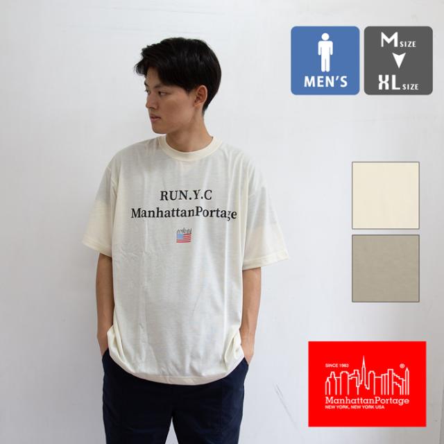 「 Manhattan Portage マンハッタンポーテージ 」 Short Sleeve Print T-Shirt 半袖 プリント Tシャツ MP-M536　半袖Tシャツ プリントTシャツ メンズ 23SS-MP-M536の通販は 5,935円